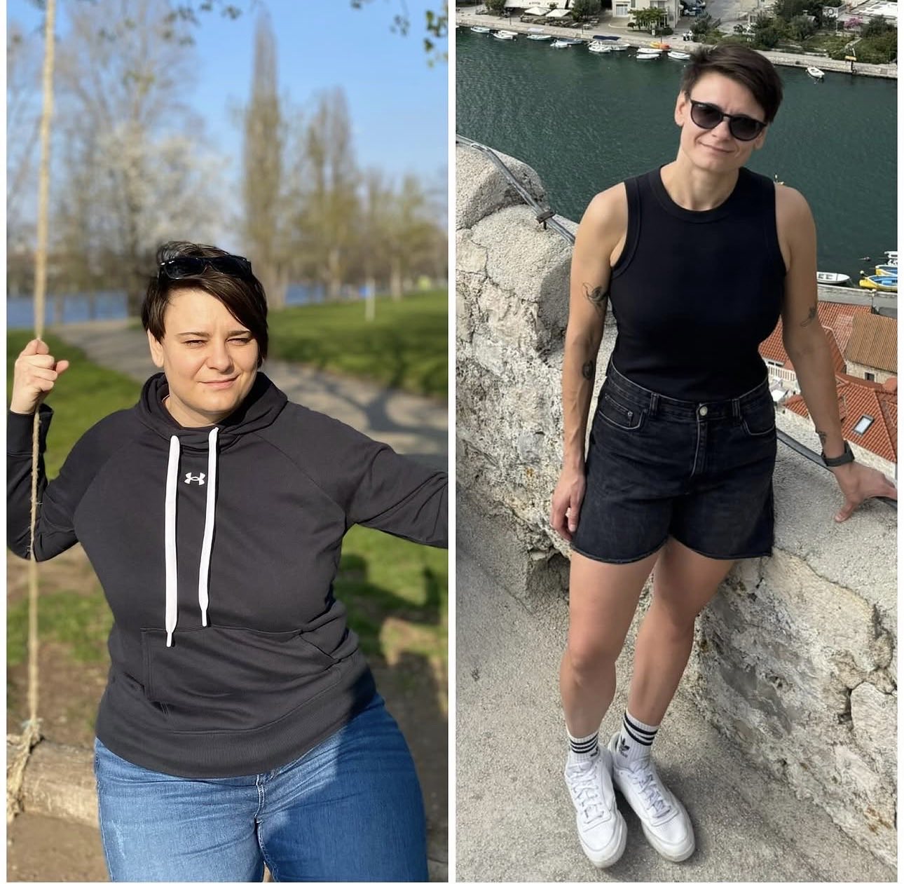 Member before and after: from a winter hoodie to a summer holiday, a full body change