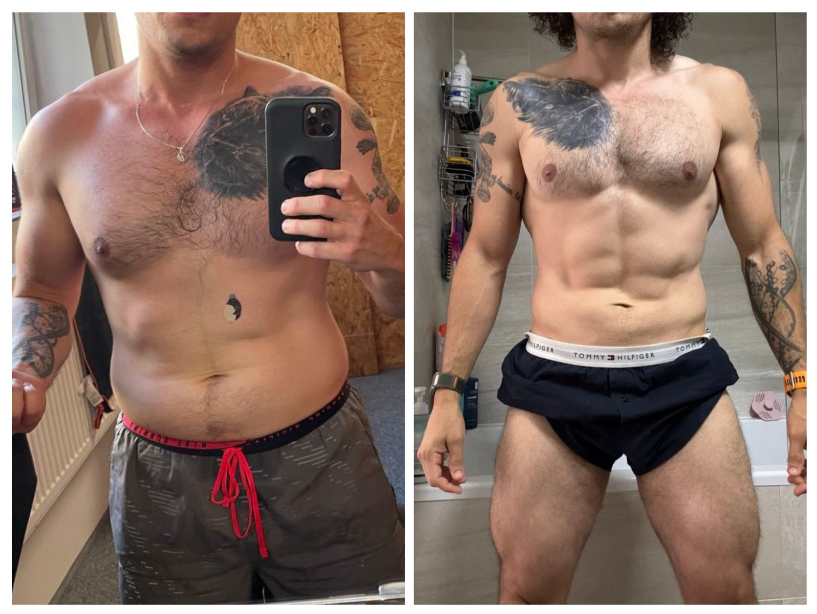 Before and after: from a belly to visible abs