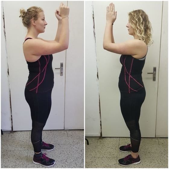 Before and after transformation of a CrossFit Committed member